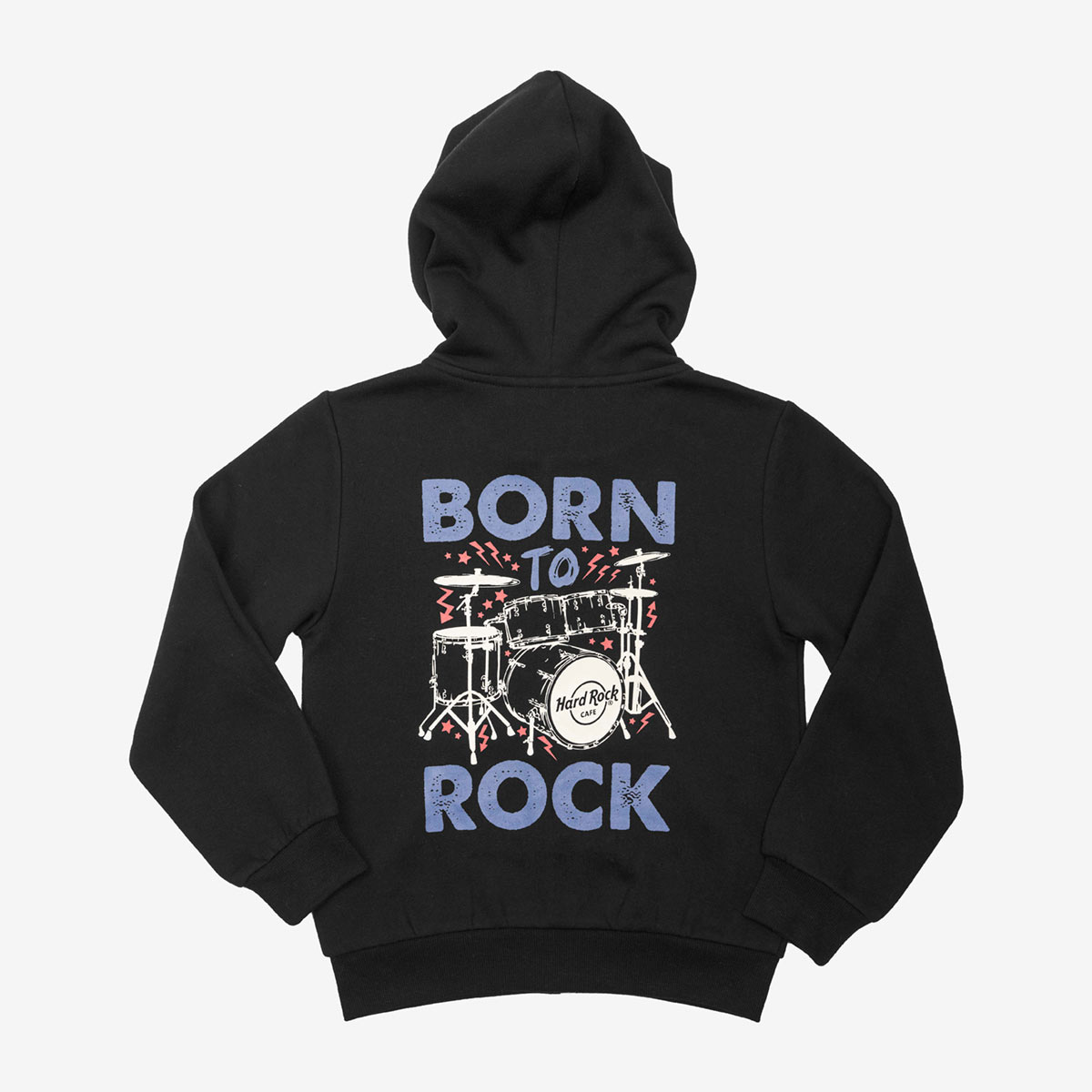 Rock Kids Born To Rock Zip Up Hoodie in Black image number 1