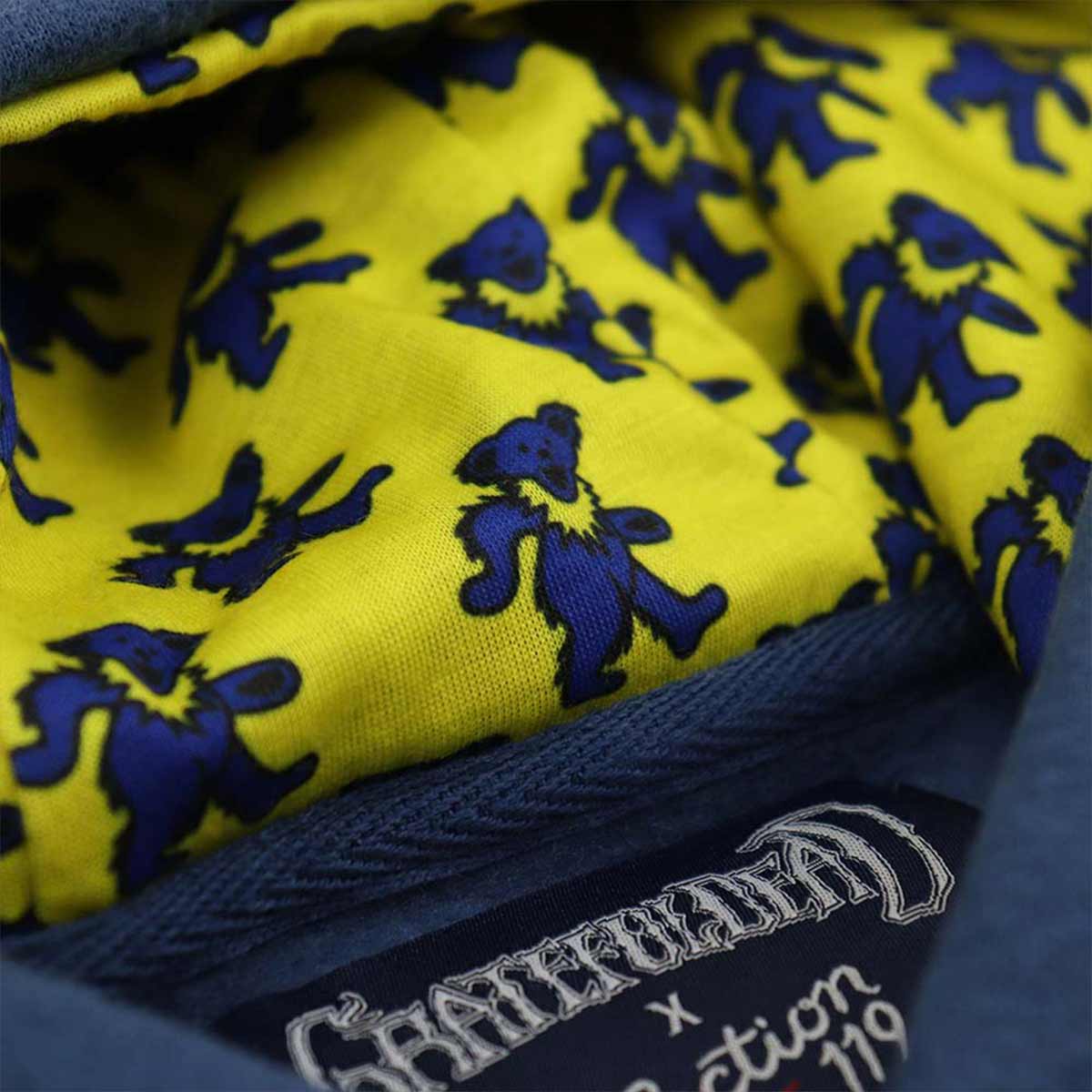 Grateful Dead Hoodie with Yellow Bear in Navy image number 9