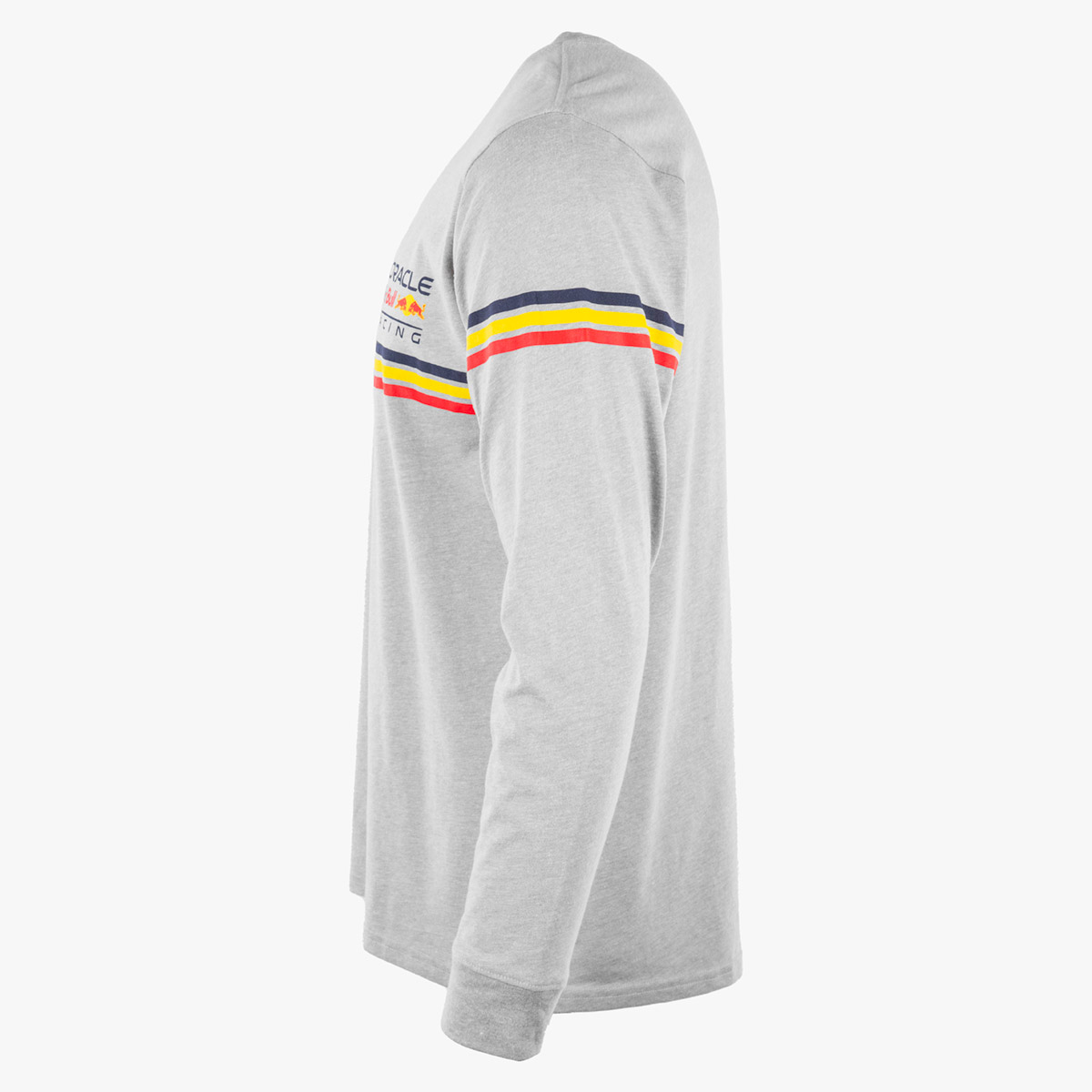 Oracle Red Bull Longsleeve Crewneck Tee with Racer Stripes image number 2