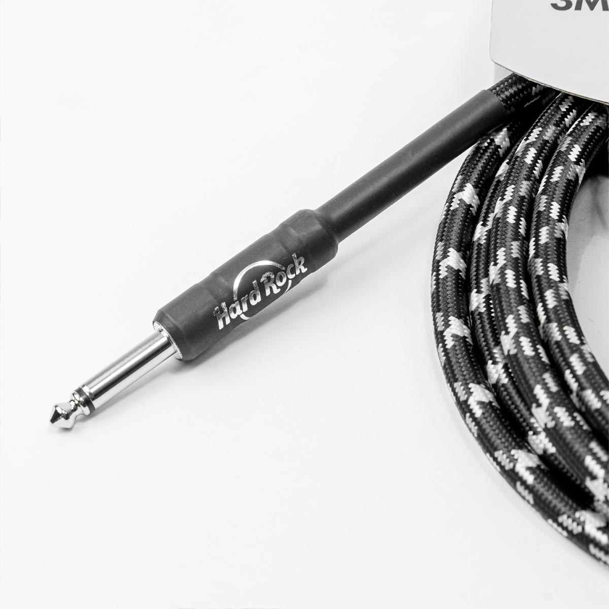 Fender x Hard Rock Instrument Cable 10 Foot in Black Tweed and Camo image number 2