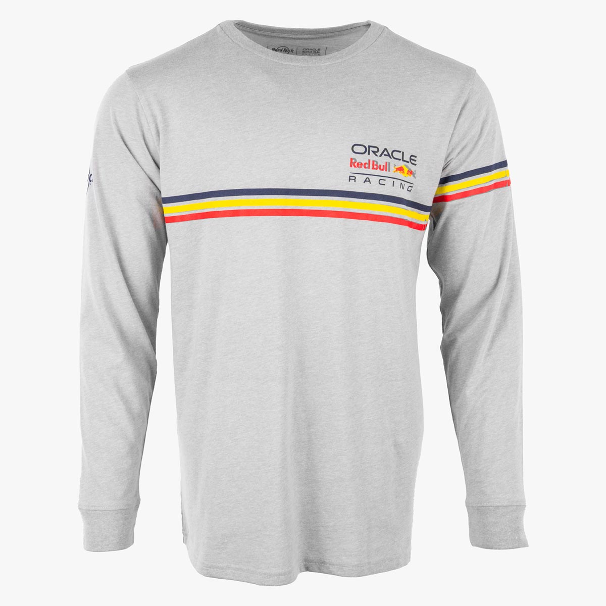 Oracle Red Bull Longsleeve Crewneck Tee with Racer Stripes image number 1