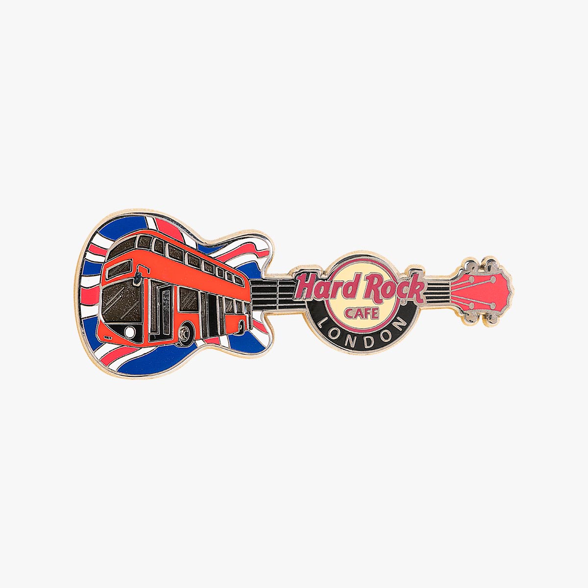 London Guitar Red Bus Pin image number 1