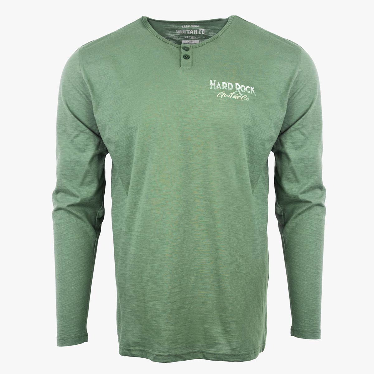 Guitar Company Hybrid Henley Longsleeve Tee in Military Green image number 4
