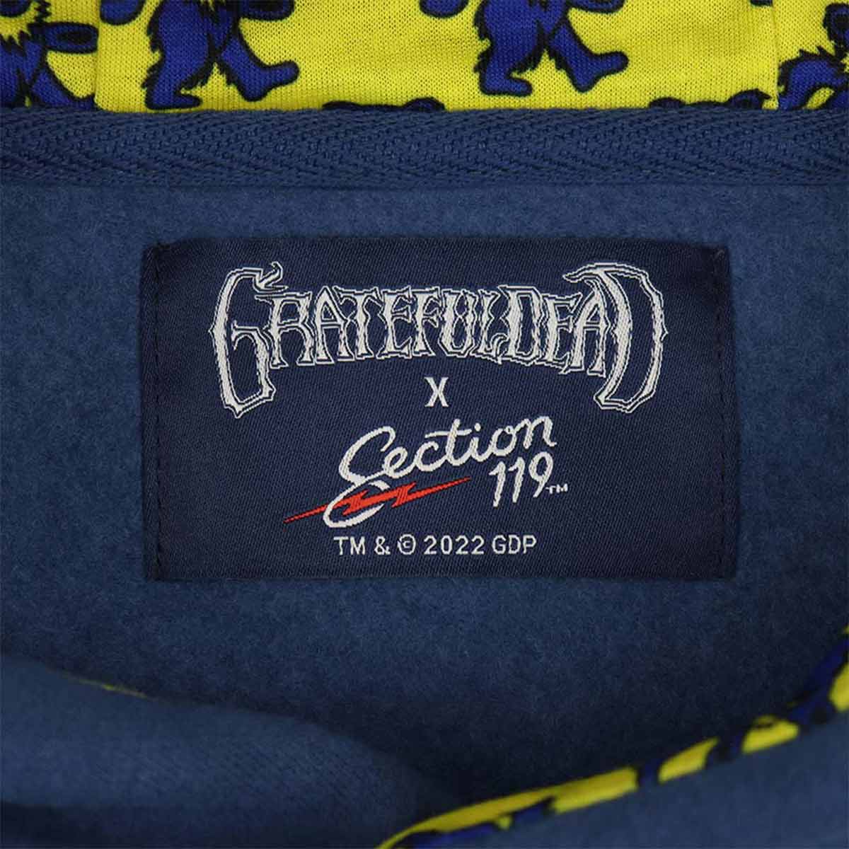 Grateful Dead Hoodie with Yellow Bear in Navy image number 10